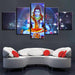 Classical Lord Shiva 5 Piece HD Multi Panel Canvas Wall Art Frame - Original Frame