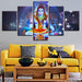 Classical Lord Shiva 5 Piece HD Multi Panel Canvas Wall Art Frame - Original Frame