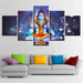 Classical Lord Shiva 5 Piece HD Multi Panel Canvas Wall Art Frame - Original Frame