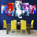 Marilyn Monroe Abstract Painting 5 Piece HD Multi Panel Canvas Wall Art Frame - Original Frame