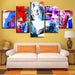 Marilyn Monroe Abstract Painting 5 Piece HD Multi Panel Canvas Wall Art Frame - Original Frame