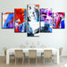 Marilyn Monroe Abstract Painting 5 Piece HD Multi Panel Canvas Wall Art Frame - Original Frame