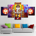 Lord Ganesha 5 Piece HD Multi Panel UV Canvas Wall Art Frame - Original Frame