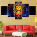 Goddess Durga 5 Piece HD Multi Panel Canvas Wall Art Frame - Original Frame