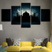 Mosque Ramadan 5 Piece HD Multi Panel Canvas Wall Art Frame - Original Frame