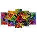 Multi-Color 5 Piece HD Multi Panel Canvas Wall Art Frame - Original Frame