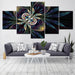 Abstract Flower Art 5 Piece HD Multi Panel Canvas Wall Art Frame - Original Frame