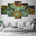 Wonder Flower 5 Piece HD Multi Panel Canvas Wall Art - Original Frame