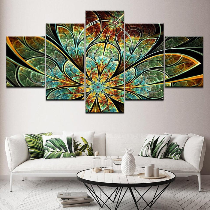 Wonder Flower 5 Piece HD Multi Panel Canvas Wall Art - Original Frame