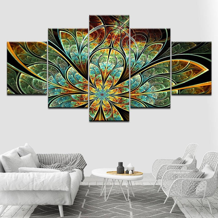 Wonder Flower 5 Piece HD Multi Panel Canvas Wall Art - Original Frame