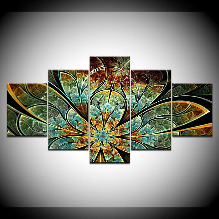 Wonder Flower 5 Piece HD Multi Panel Canvas Wall Art - Original Frame