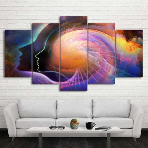 Knowledge 5 Piece HD Multi Panel Canvas Wall Art Frame - Original Frame