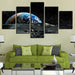 Earth Surface 5 Piece HD Multi Panel Canvas Wall Art Frame - Original Frame