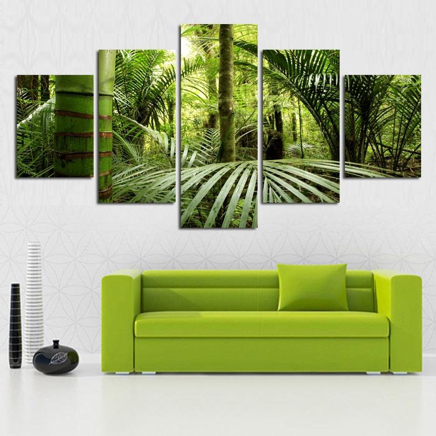 Nordic Forest 5 Piece HD Multi Panel Canvas Wall Art Frame - Original Frame