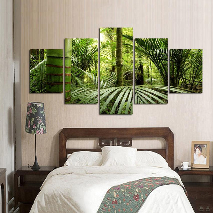 Nordic Forest 5 Piece HD Multi Panel Canvas Wall Art Frame - Original Frame