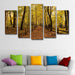 Autumn Forest 5 Piece HD Multi Panel Canvas Wall Art Frame - Original Frame