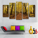 Autumn Forest 5 Piece HD Multi Panel Canvas Wall Art Frame - Original Frame