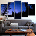 Night Sky 5 Piece HD Multi Panel Canvas Wall Art Frame - Original Frame