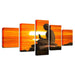 Buddha at Sunset 5 Piece HD Multi Panel Canvas Wall Art Frame - Original Frame