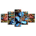 Lord Krishna 5 Piece HD Multi Panel Canvas Wall Art Frame - Original Frame