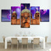 Castle Abstract 5 Piece HD Multi Panel Canvas Wall Art Frame - Original Frame