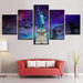 Statue Of Liberty 5 Piece HD Multi Panel Canvas Wall Art Frame - Original Frame