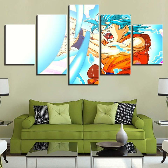 Dragon Ball 5 Piece HD Multi Panel Canvas Wall Art Frame - Original Frame