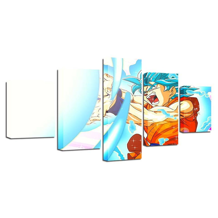 Dragon Ball 5 Piece HD Multi Panel Canvas Wall Art Frame - Original Frame