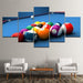 Billiard balls 5 Piece HD Multi Panel Canvas Wall Art Frame - Original Frame