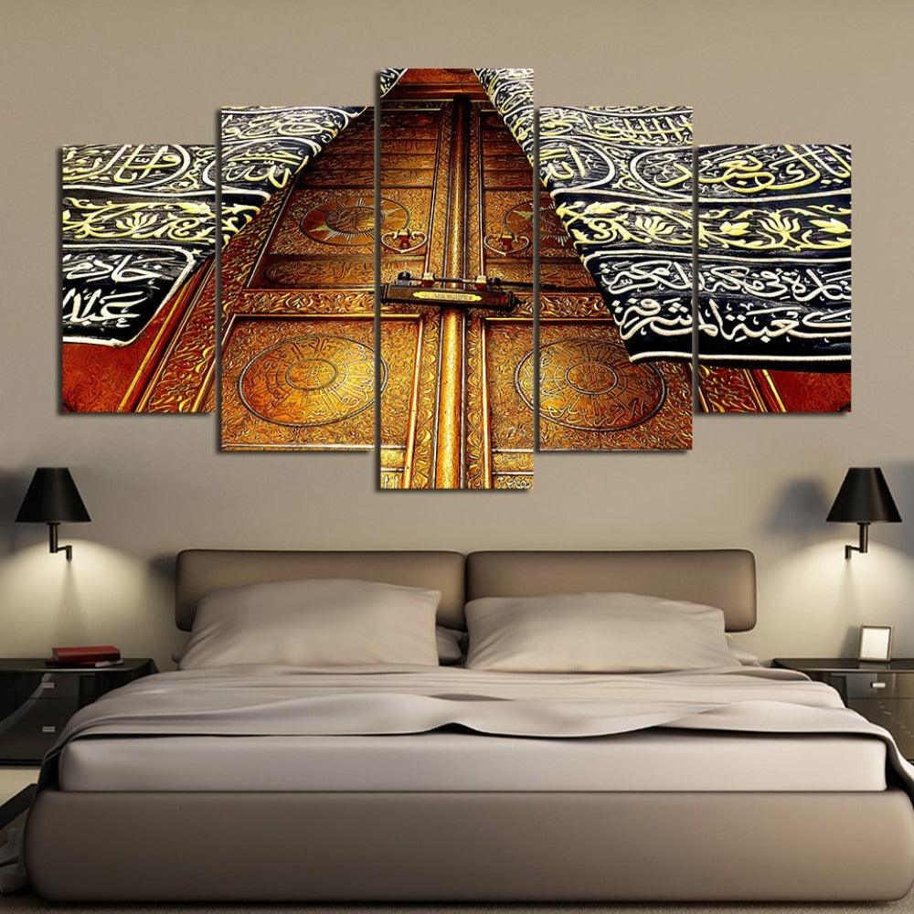 Islam Mosque 5 Piece HD Multi Panel Canvas Wall Art Frame - Original Frame