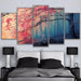 Cherry Blossoms 5 Piece HD Multi Panel Canvas Wall Art Frame - Original Frame