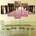 Cherry Blossoms 5 Piece HD Multi Panel Canvas Wall Art Frame - Original Frame