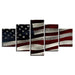 American Flag Vintage 5 Piece HD Multi Panel Canvas Wall Art Frame - Original Frame