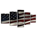 American Flag Vintage 5 Piece HD Multi Panel Canvas Wall Art Frame - Original Frame