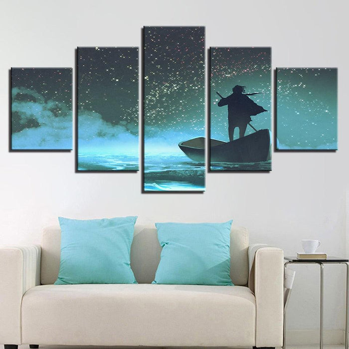 Juvenile Boating 5 Piece HD Multi Panel Canvas Wall Art Frame - Original Frame