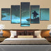 Juvenile Boating 5 Piece HD Multi Panel Canvas Wall Art Frame - Original Frame