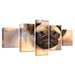 Pug 5 Piece HD Multi Panel Canvas Wall Art Frame - Original Frame