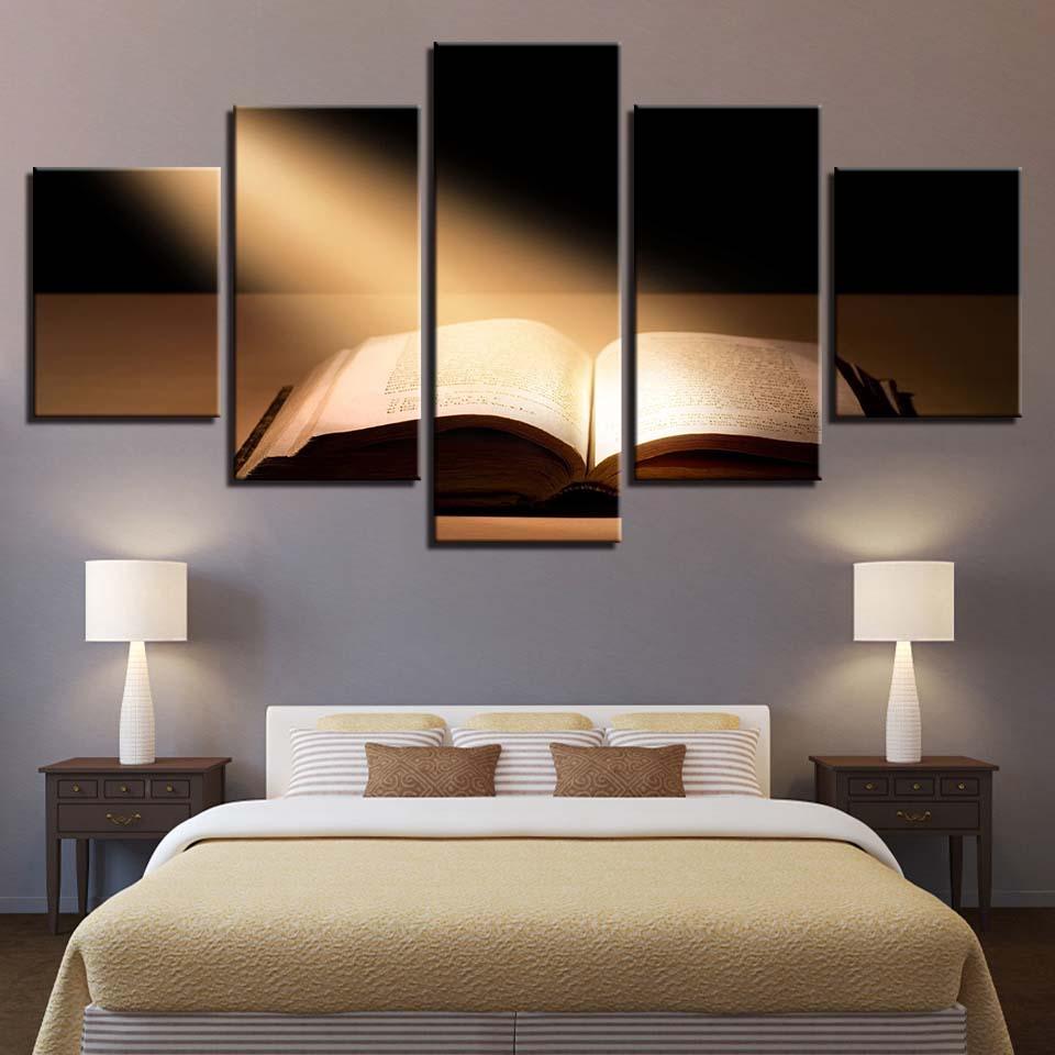 Bible Under The Sun 5 Piece HD Multi Panel Canvas Wall Art Frame - Original Frame