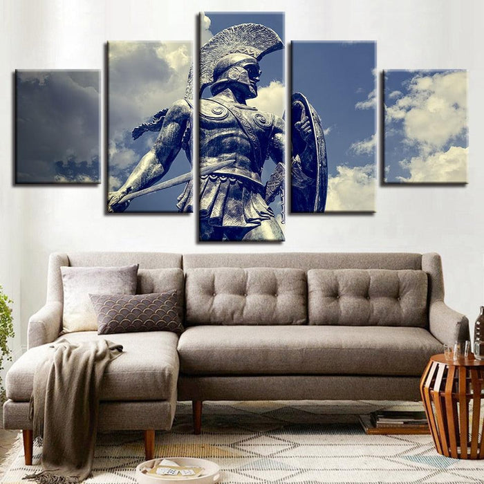 Trojan Warrior 5 Piece HD Multi Panel Canvas Wall Art Frame