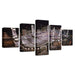 Mosque 5 Piece HD Multi Panel Canvas Wall Art Frames - Original Frame