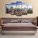 Dubai Skyline 5 Piece HD Multi Panel Canvas Wall Art Frame - Original Frame