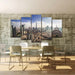 Dubai Skyline 5 Piece HD Multi Panel Canvas Wall Art Frame - Original Frame