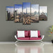 Dubai Skyline 5 Piece HD Multi Panel Canvas Wall Art Frame - Original Frame