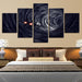 Universe Space Hole 5 Piece HD Multi Panel Canvas Wall Art Frame - Original Frame