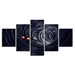 Universe Space Hole 5 Piece HD Multi Panel Canvas Wall Art Frame - Original Frame