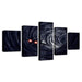 Universe Space Hole 5 Piece HD Multi Panel Canvas Wall Art Frame - Original Frame