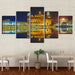 Golden Temple 5 Piece HD Multi Panel Canvas Wall Art Frame - Original Frame