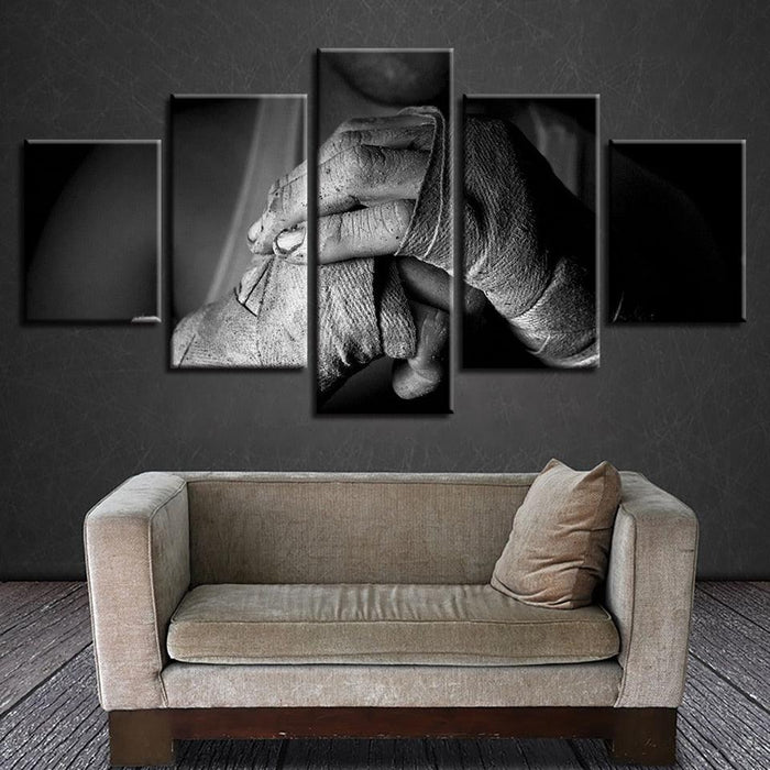 Mixed Martial Arts 5 Piece HD Multi Panel Canvas Wall Art Frame - Original Frame