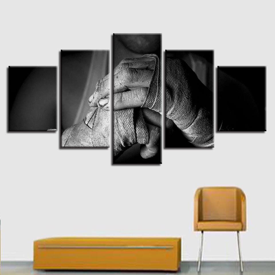 Mixed Martial Arts 5 Piece HD Multi Panel Canvas Wall Art Frame - Original Frame