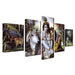 India Krishna Radha 5 Piece HD Multi Panel Canvas Wall Art Frame - Original Frame